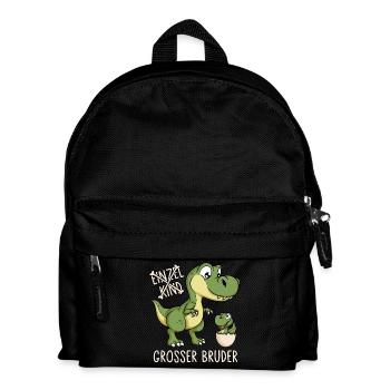 Dinosaurier Einzelkind Baby Dino Ei Großer Bruder - Kinder Rucksack - Schwarz - Vorne
