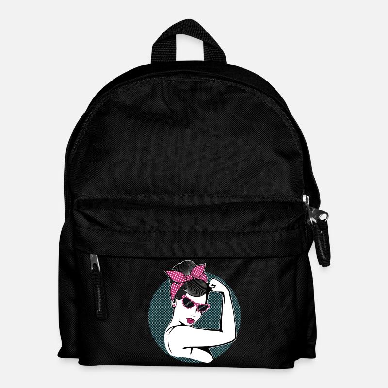Rockabilly Girl - Kinder Rucksack - Schwarz