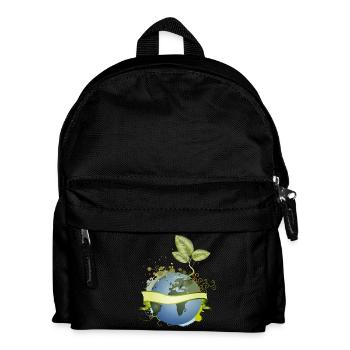 La graine dans la terre se déploie avec une bannière - Sac à dos Enfant - noir - Devant