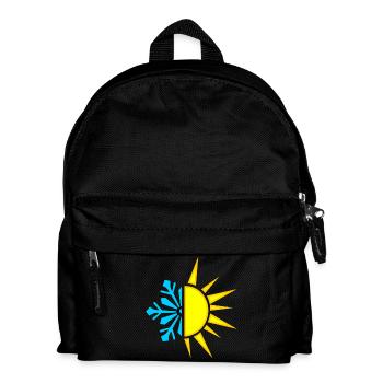 Insulation logo cold heat snow sun - Kids' Backpack - black - Front