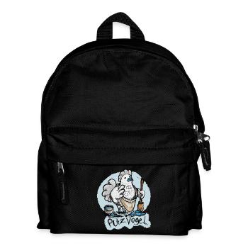 Mein Putzvogel - Kinder Rucksack - Schwarz - Vorne