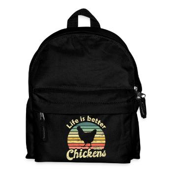 Chicken Chickens - Kids' Backpack - black - Front
