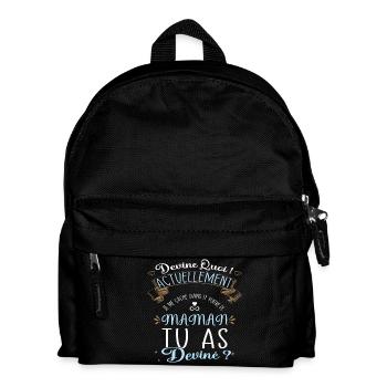 Devine quoi ! Je me cache dans le ventre de Maman - Sac à dos Enfant - noir - Devant
