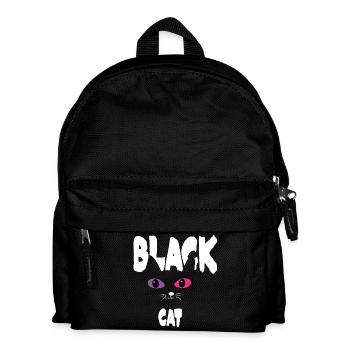 Schwarz Weiße Katze - Kinder Rucksack - Schwarz - Vorne