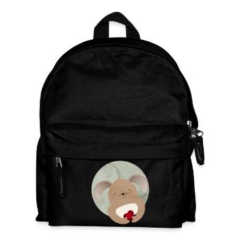 cute with a heart for Valentine's Day - Kids' Backpack - black - Front
