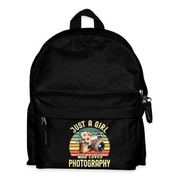 Fotografin Fotografie Kamera - Kinder Rucksack - Schwarz - Vorne