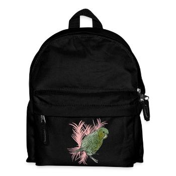 Kakapo mit Palmwedel Vignette - Kinder Rucksack - Schwarz - Vorne