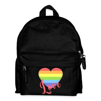 T-shirt liebe homosexuell LGBT herz lgbtqia+ geschenkidee - Kinder Rucksack - Schwarz - Vorne