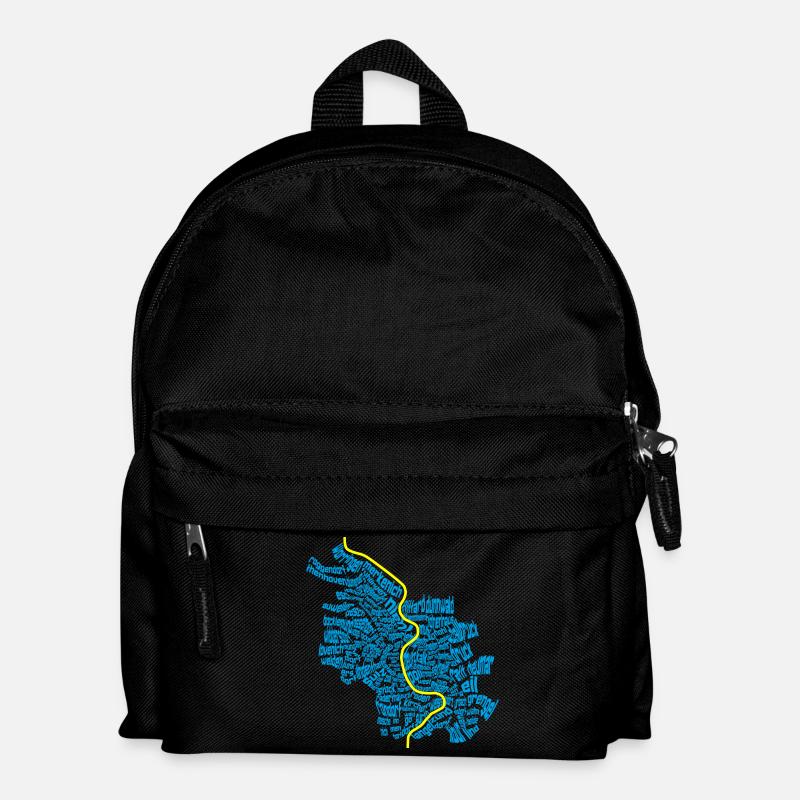 Köln - 86 Veedel - Kinder Rucksack - Schwarz