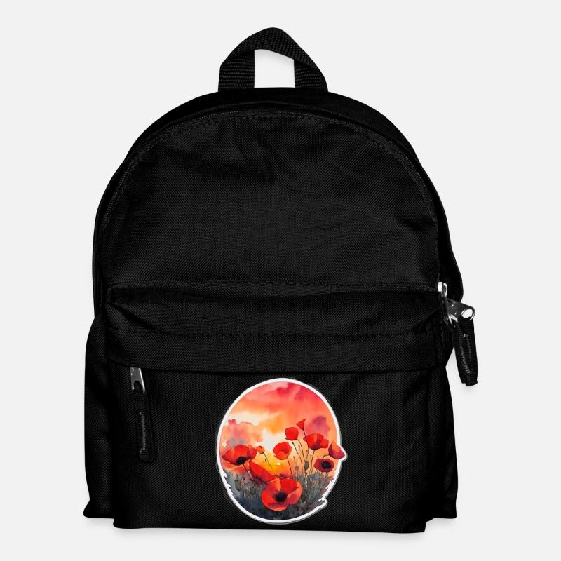 Poppyfield - Kinder Rucksack - Schwarz