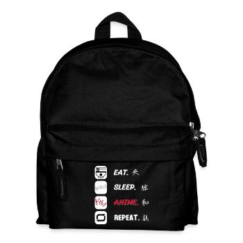 Eat Sleep Anime Repeat - Kids' Backpack - black - Front