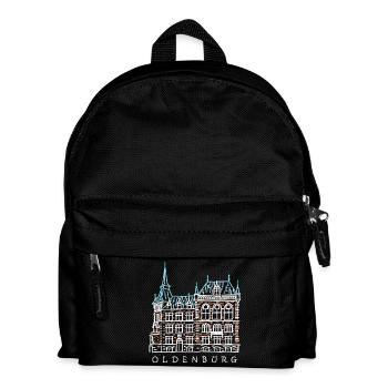 Oldenbourg, Vieille ville, Allemagne Dessin - Sac à dos Enfant - noir - Devant