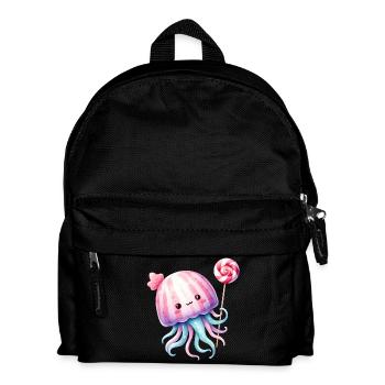 Mignon bébé méduse avec des bonbons - Sac à dos Enfant - noir - Devant