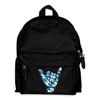Drapeau de la Bavière Symbole de surf utilisé - Sac à dos Enfant - noir - Devant