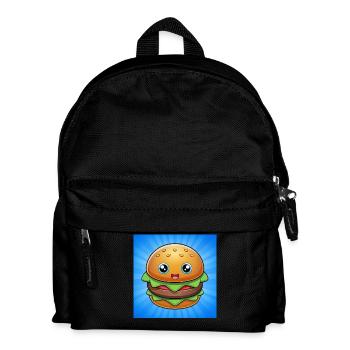 Burger sunset- Hamburger /Cheeseburger Gifts - Kids' Backpack - black - Front