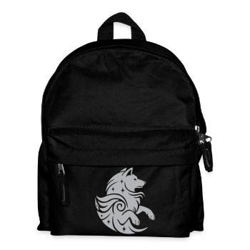 Star Wolf Magic Wappen - Farbe anpassbar - Kinder Rucksack - Schwarz - Vorne