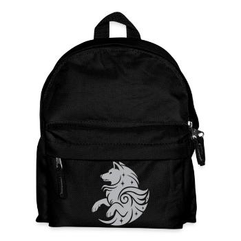 Star Wolf Magic Wappen - Farbe anpassbar - Kinder Rucksack - Schwarz - Vorne