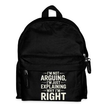 Ich habe immer Recht - Kinder Rucksack - Schwarz - Vorne