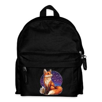 Fox and starry sky - Kids' Backpack - black - Front