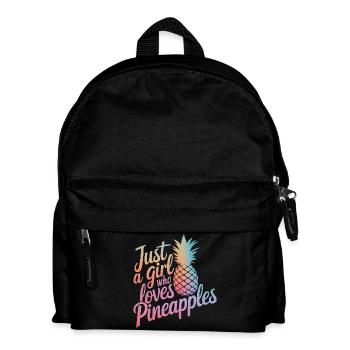 Pineapple tropical hawaiian fruit - Kids' Backpack - black - Front