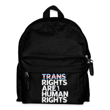 Les droits des personnes trans sont des droits de la personne - Sac à dos Enfant - noir - Devant