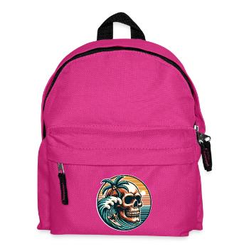 Surfing Surfer skull - Kids' Backpack - fuchsia - Front