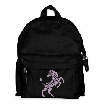Zebra Hufe hoch Kunststück Silhouette - Kinder Rucksack - Schwarz - Vorne