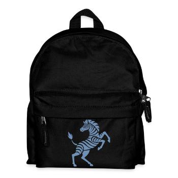 Zebra Hufe hoch Kunststück Silhouette - Kinder Rucksack - Schwarz - Vorne