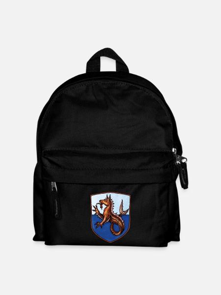 Coat of arms Kelpie Seahorse - Kids' Backpack - black