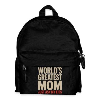 La plus grande maman du monde Demandez à mes enfants - Sac à dos Enfant - noir - Devant