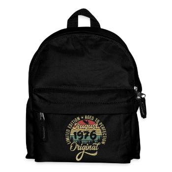 Août 1976 Cadeau d’anniversaire Août 1976 Août - Sac à dos Enfant - noir - Devant