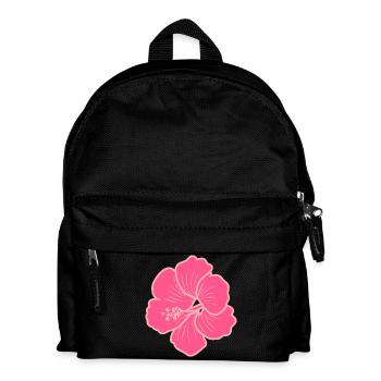 Hibiskus Blume – Y2K Pink Retro Neon Style - Kinder Rucksack - Schwarz - Vorne