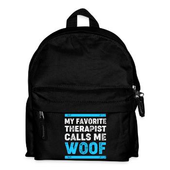 Therapiehund Therapeut Therapie Hund Hundetrainer - Kinder Rucksack - Schwarz - Vorne