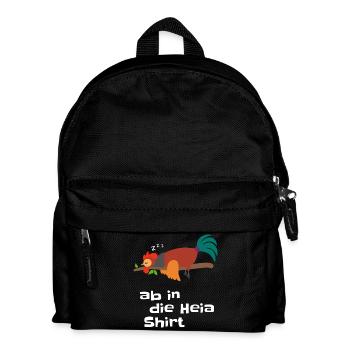Barking rooster on branch - Kids' Backpack - black - Front