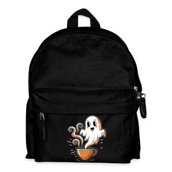 Kaffeegeist mit charmantem Gesicht - Kinder Rucksack - Schwarz - Vorne