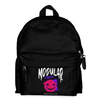 Modular Synth Synthesizer Waveform - Kids' Backpack - black - Front