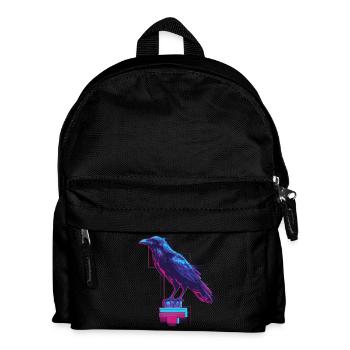 Neon Raven - Kids' Backpack - black - Front