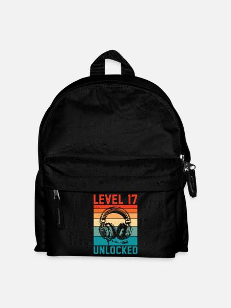 17 Jahre Geburtstag Teen Gamer Level 17 freigeschaltet - Kinder Rucksack - Schwarz