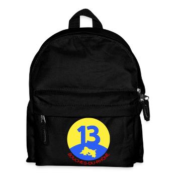 13 Bouches-du-Rhône - Kinder Rucksack - Schwarz - Vorne