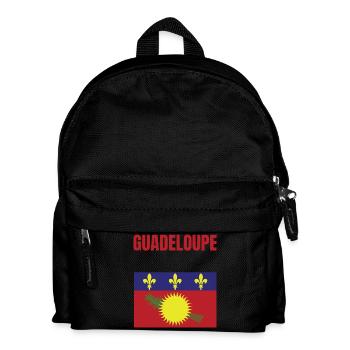 T-Shirt mit Flagge auf den Antillen von Guadeloupe - Kinder Rucksack - Schwarz - Vorne