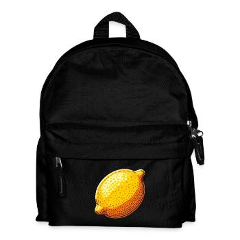 Bright Yellow Pop Art Lemon - Kids' Backpack - black - Front