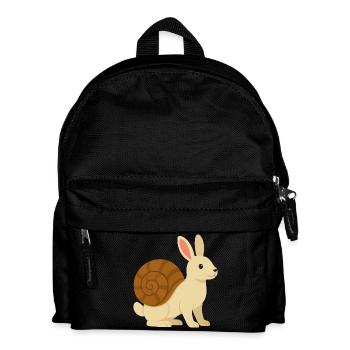Cute Snail Rabbit - Kids' Backpack - black - Front