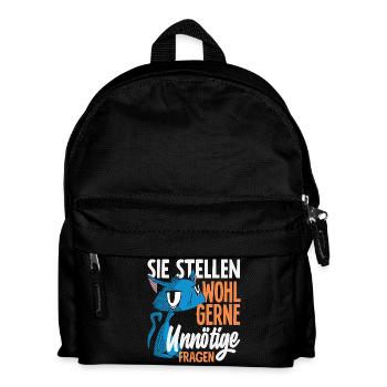 Sie stellen wohl gerne unnötige Fragen - Kinder Rucksack - Schwarz - Vorne