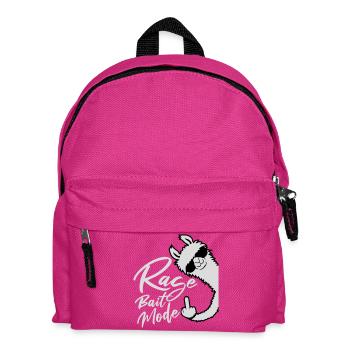 Rage Bait Lama Alpaka Sonnenbrille Mittelfinger - Kinder Rucksack - Fuchsia - Vorne