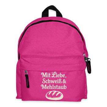 Mit Liebe, Schweiß & Mehlstaub - Kinder Rucksack - Fuchsia - Vorne