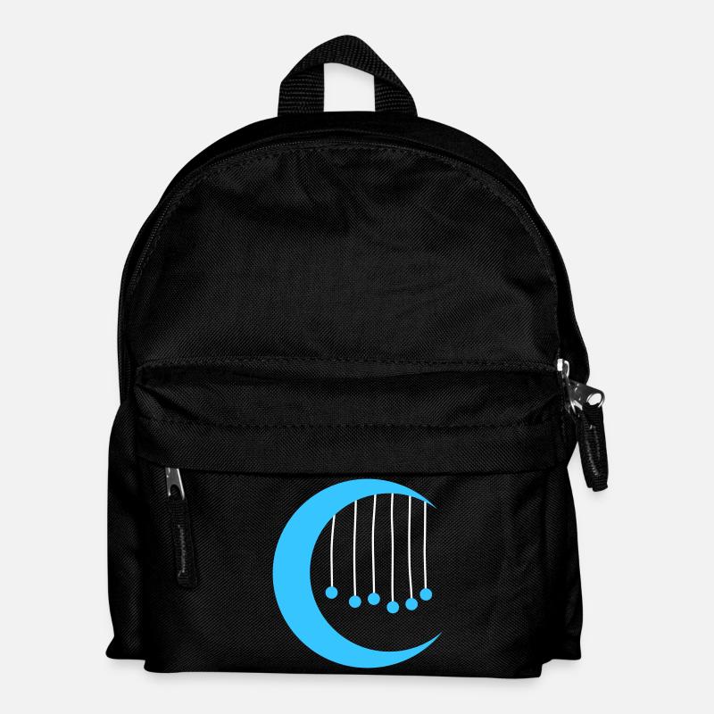 Blå måne med vindspel - Kids' Backpack - black