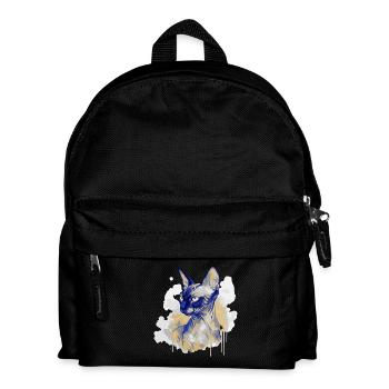 Sphynx Cat Art Watercolor  - Kids' Backpack - black - Front