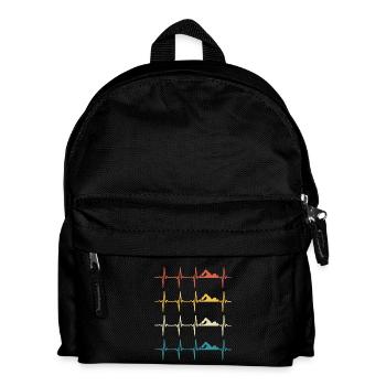 Schwimmer-Herzschlag-Schwimmen - Kinder Rucksack - Schwarz - Vorne