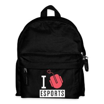 Cute Tech Love Computer Mouse Heart Graphic - Kids' Backpack - black - Front