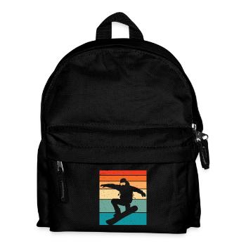 Snowboard rétro - Sac à dos Enfant - noir - Devant